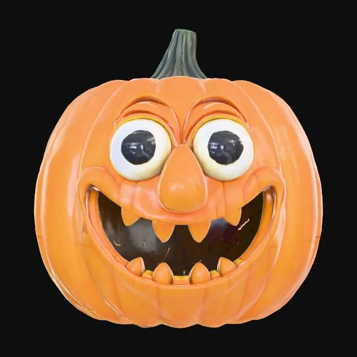 3D model for Goofy Face Jack O lantern carving, #Halloween2025#