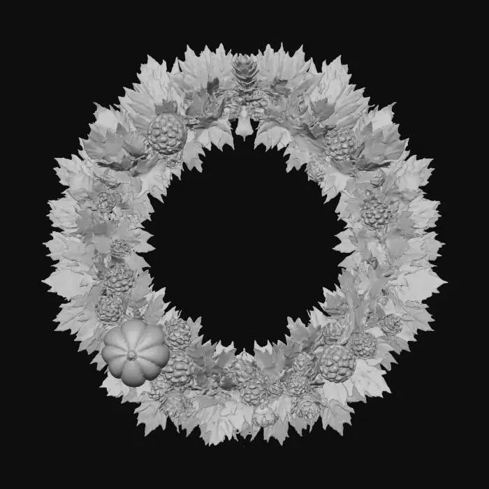3D model for Autumn Harvest Wreath, #Thanksgiving#
