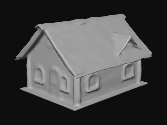3D model for A simple wooden dolls house