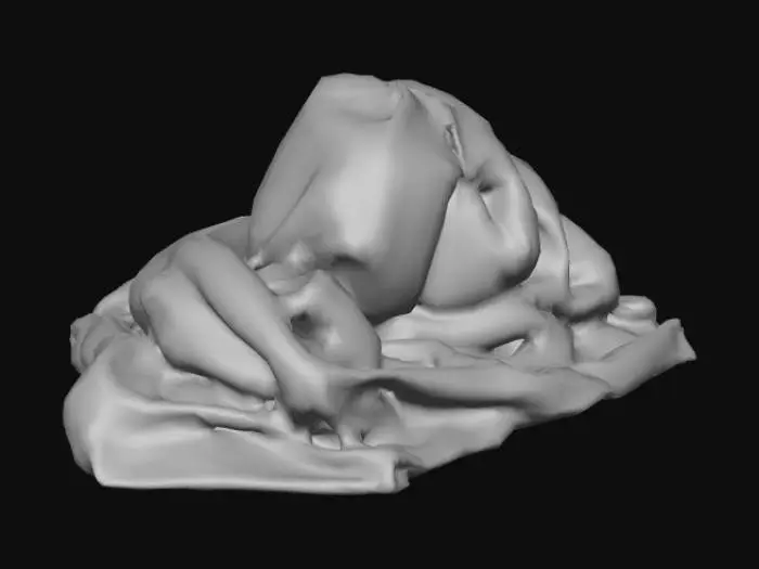 3D model for Piles of clothing lying flat on the ground