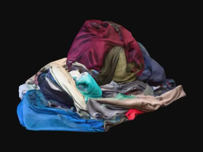 3D model for Piles of clothing lying flat on the ground