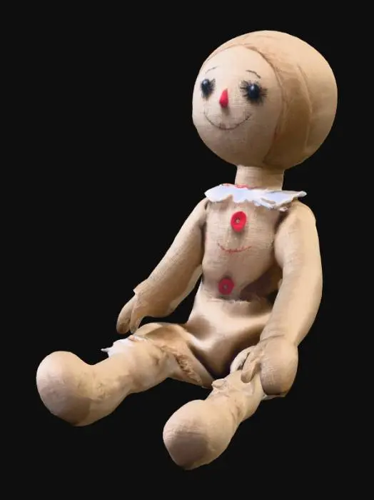 3D model for a hessian rag doll sitting down