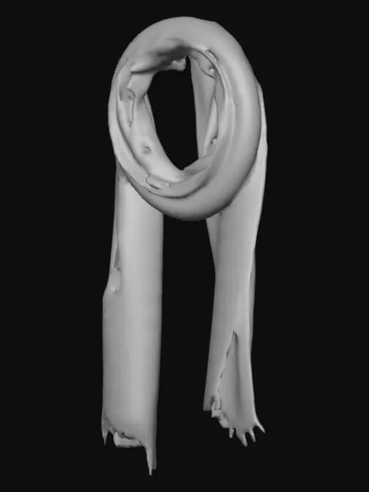 3D model for A long wool scarf