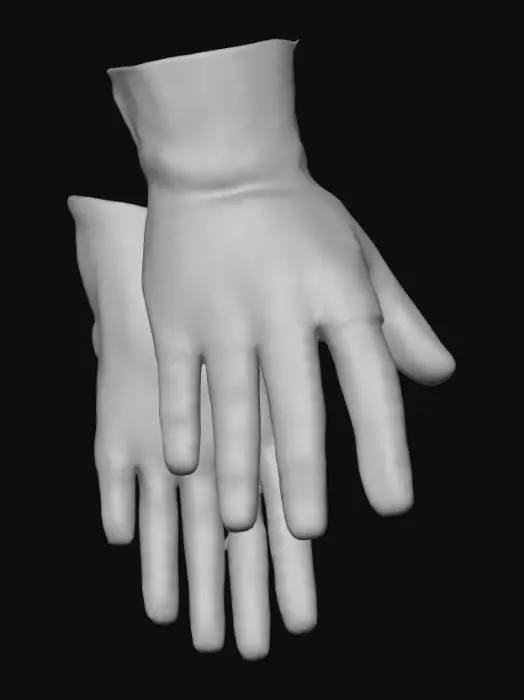 3D model for Leather Work Gloves