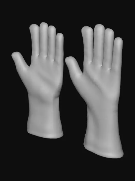 3D model for Leather Quilted Gauntlets