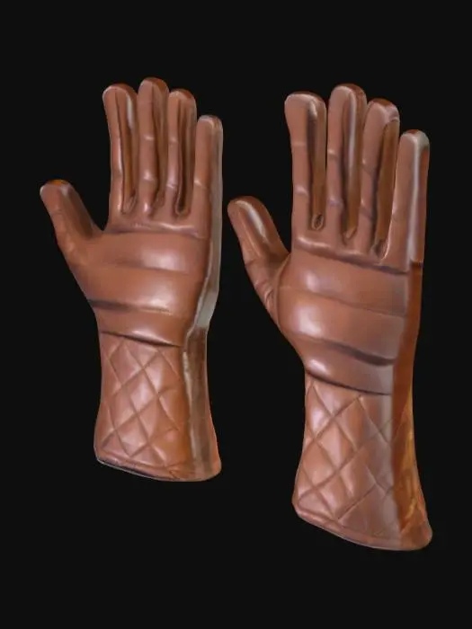 3D model for Leather Quilted Gauntlets