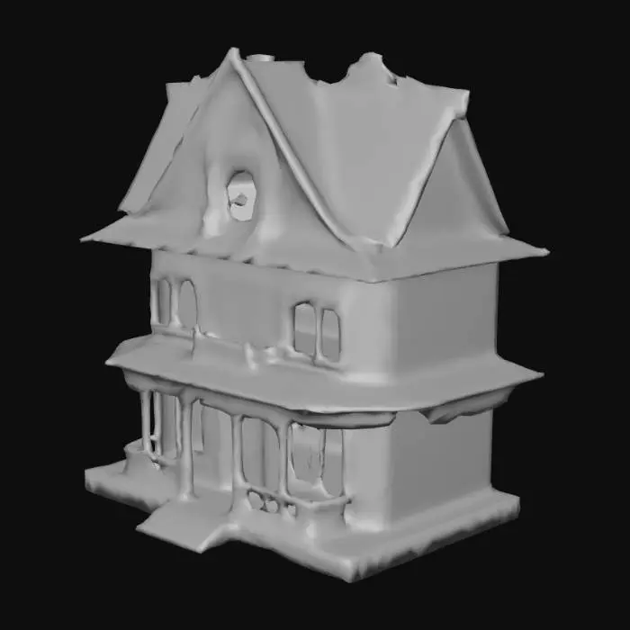 3D model for A beautiful ornate empty wooden dolls house