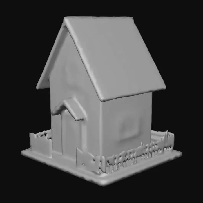 3D model for A beautiful painted wooden dolls house