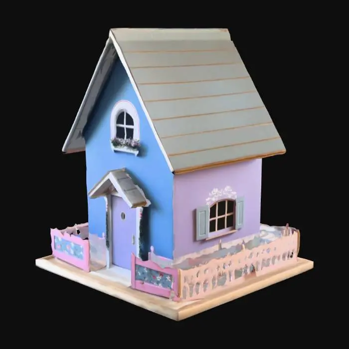 3D model for A beautiful painted wooden dolls house