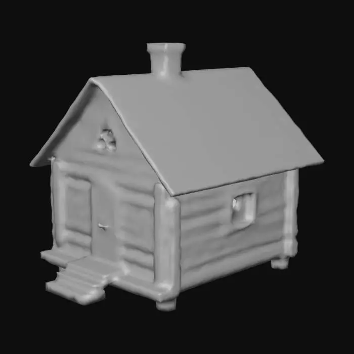 3D model for A simple wooden log cabin toy