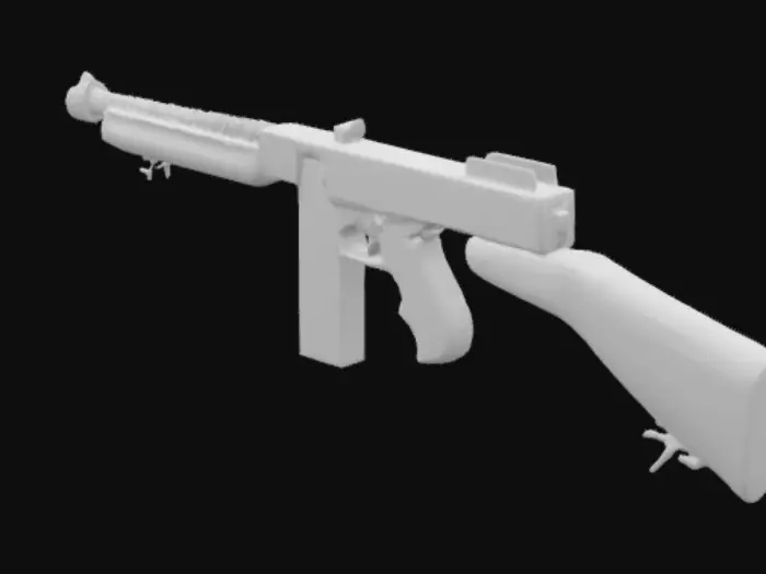 3D model for Thompson Submachine Gun