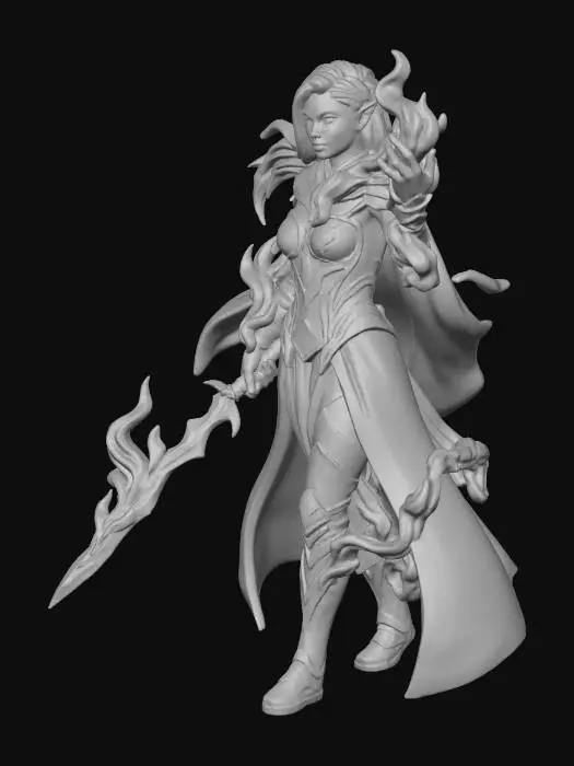 3D model for Female drow sorceress