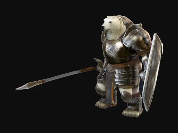 3D model for Polar Knight Standing Guard, #PBR#