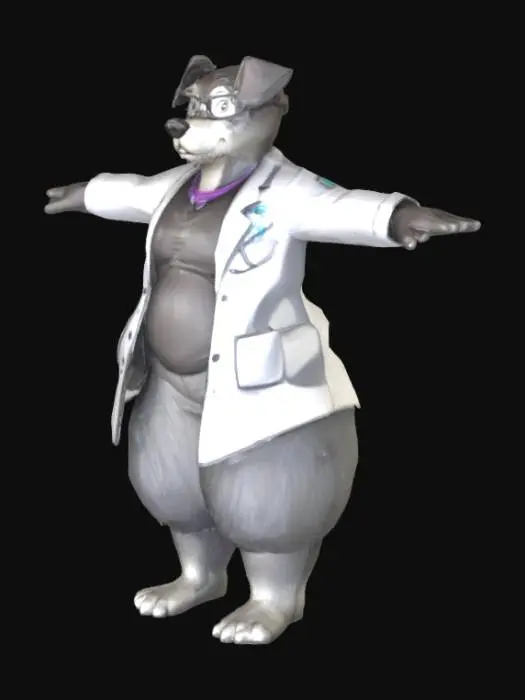 3D model for Scientist Schnauzer