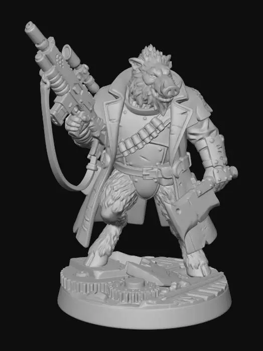 3D model for Ironboar Warlord