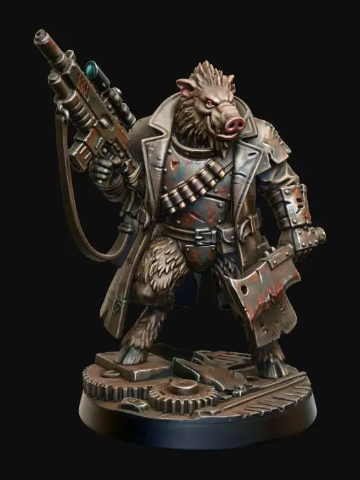 3D model for Ironboar Warlord