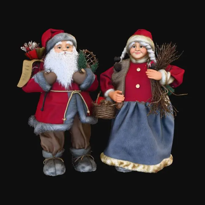 3D model for Santa and Mrs. Claus Figures