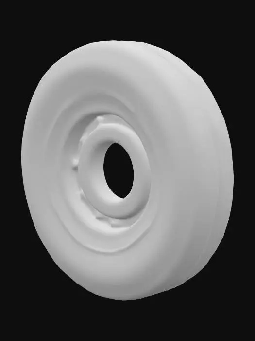 3D model for 生成一个整齐的小轮胎，中间是铁质轴承
