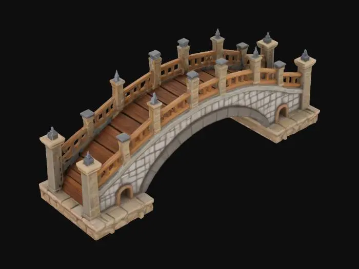 3D model for Arched Stone Bridge