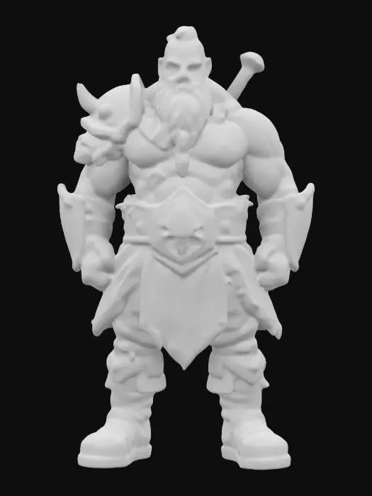 3D model for Warrior Dwarf