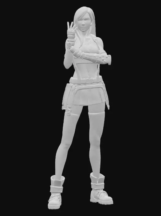 3D model for Tifa from Final Fantasy VII