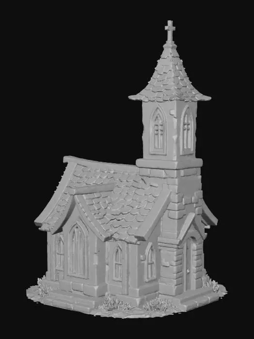 3D model for Cozy Stone Chapel