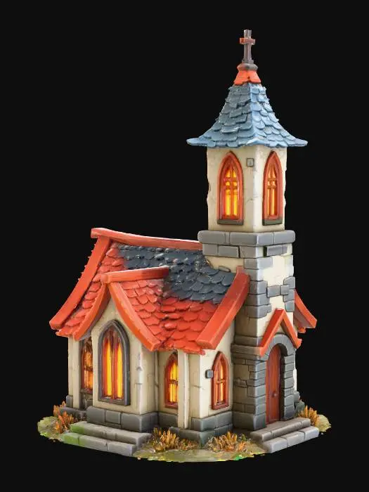 3D model for Cozy Stone Chapel