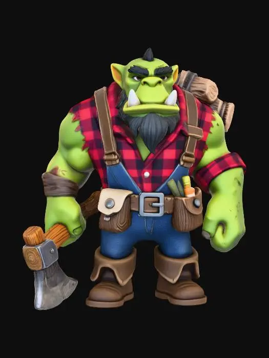 3D model for Orc Lumberjack Warrior