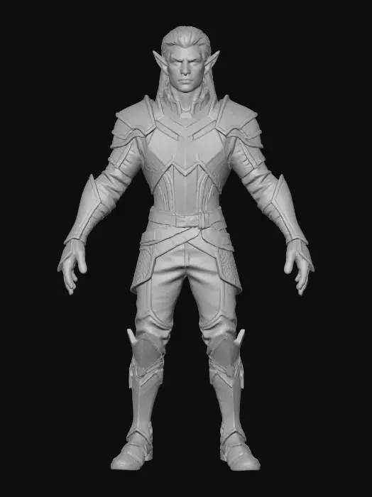 3D model for Elven Warrior