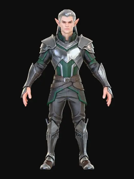 3D model for Elven Warrior