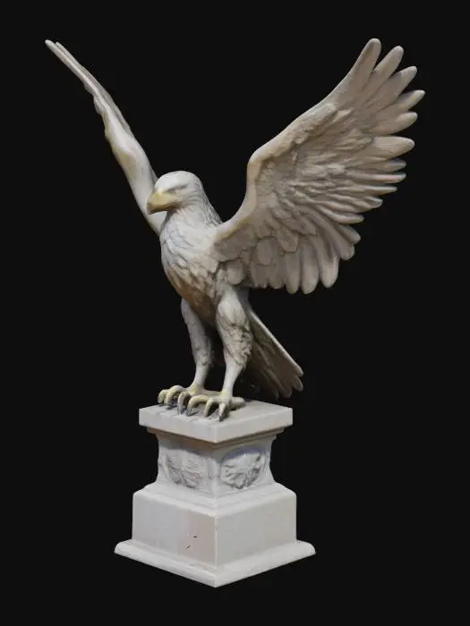 3D model for a statue of eagle, #garden#, 
