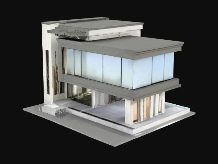 3D model for Modern Glass Pavilion