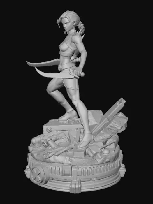 3D model for Psylocke on the Wreckage