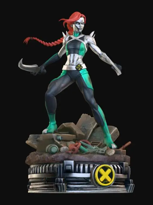 3D model for Psylocke on the Wreckage