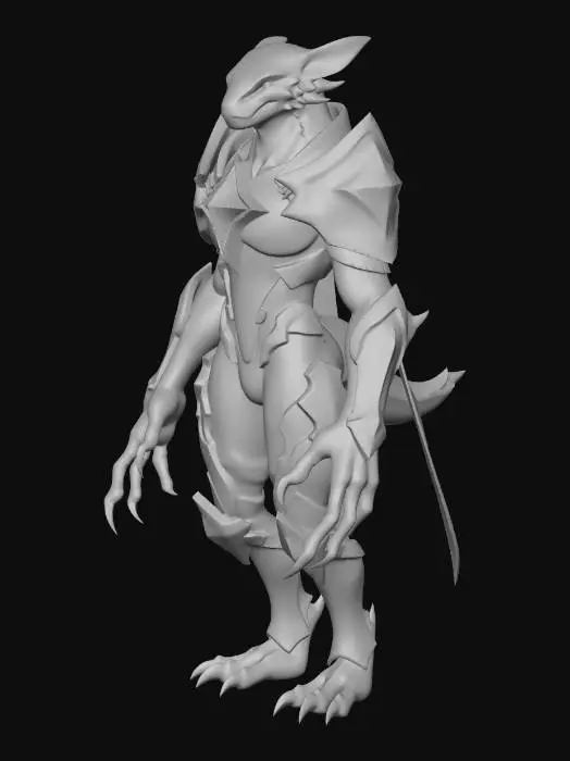 3D model for Starforged Wyrm Knight