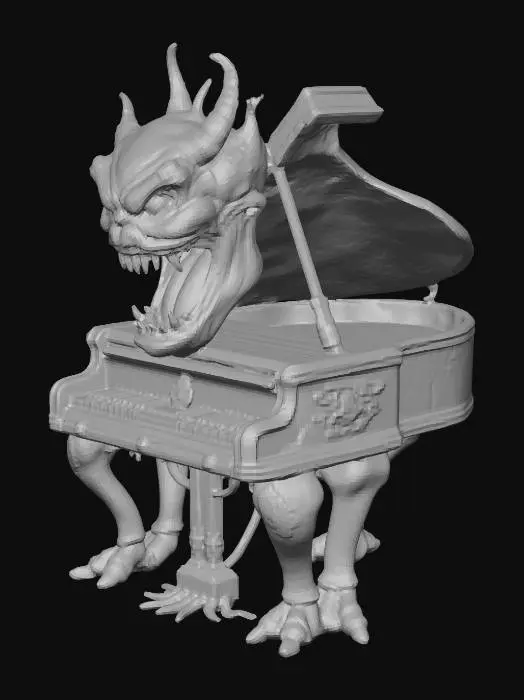 3D model for big piano monster