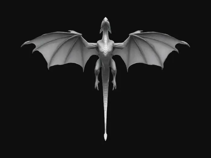 3D model for Dragon Silhouette
