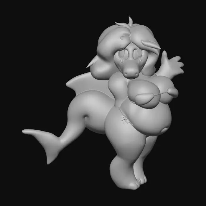 3D model for Pink-Haired Shark Lady