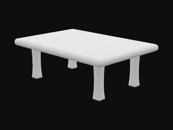3D model for Wooden Table