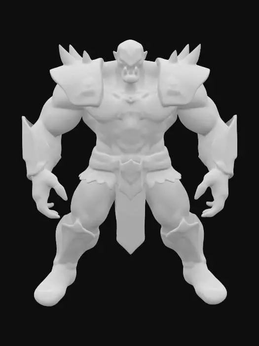 3D model for goro from mortal kombat, using shao Kahn armor
