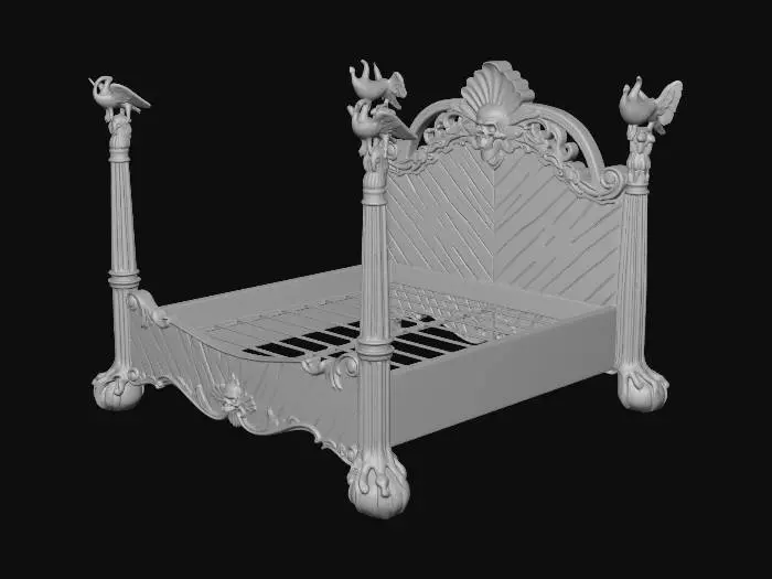 3D model for Regal Gothic Bedframe