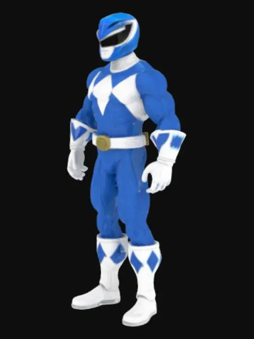 3D model for BLUE POWER RANGER WITH OPEN ARMS
