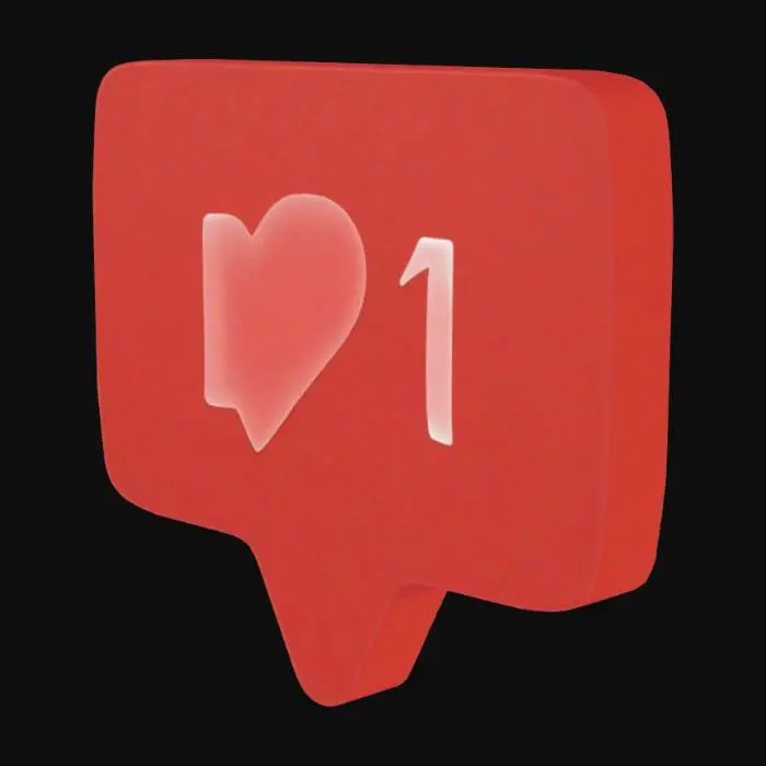 3D model for Like Notification Icon