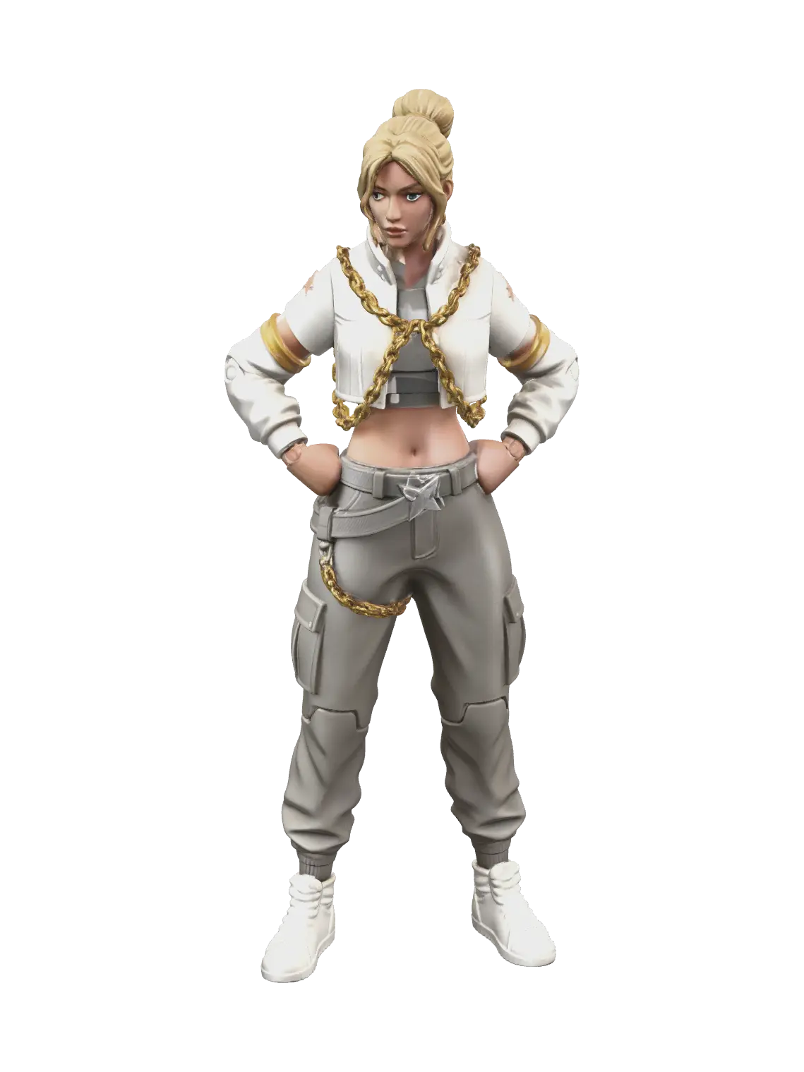 Modern Aura Fortnite 3D model, vytvořený pomocí AI