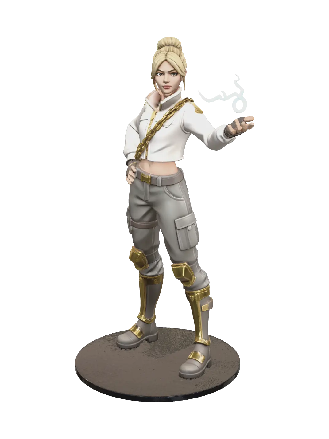 Modern Aura Fortnite 3D model, vytvořený pomocí AI