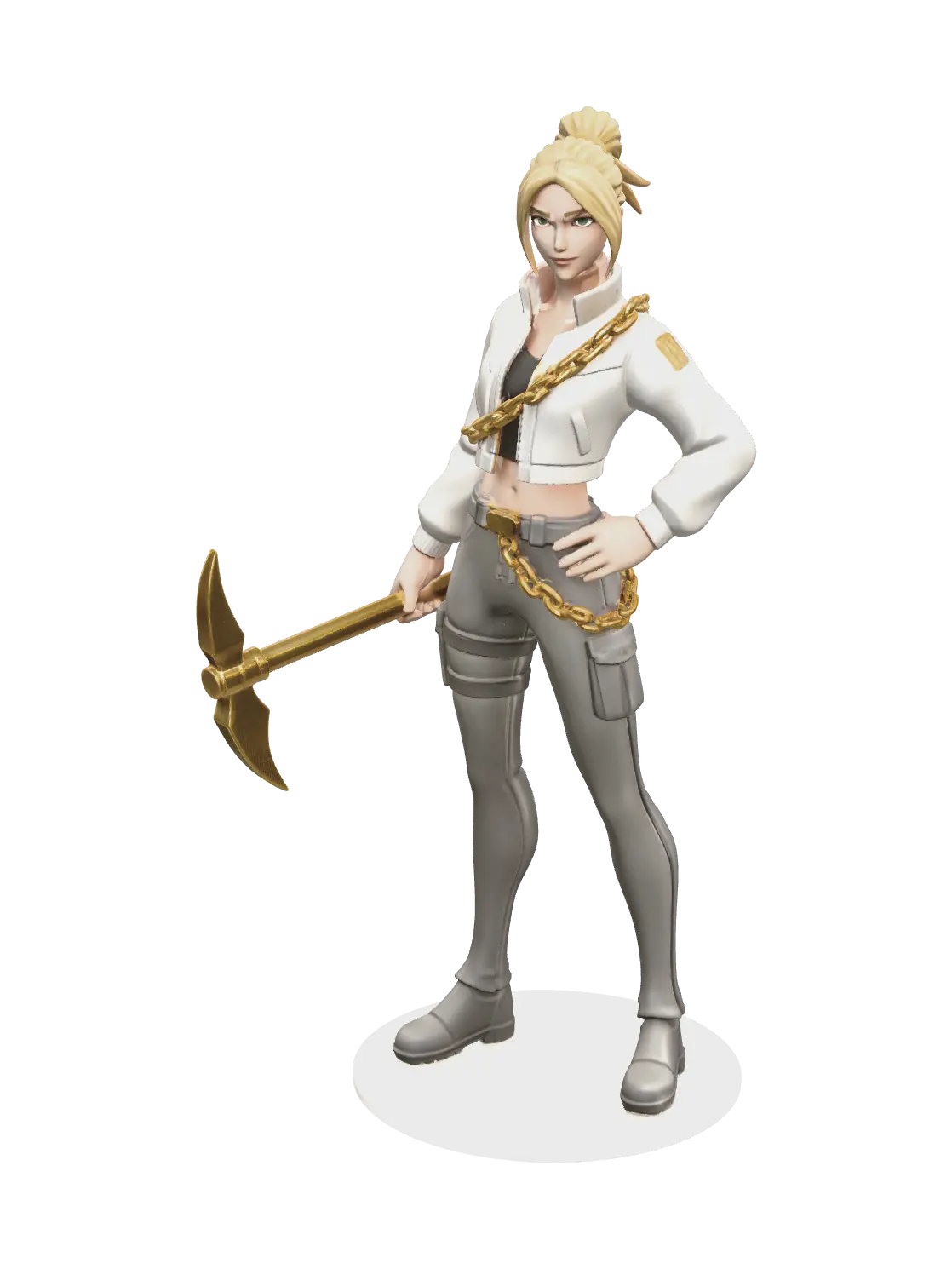 Fantasy Aura Fortnite 3D model, vytvořený pomocí AI