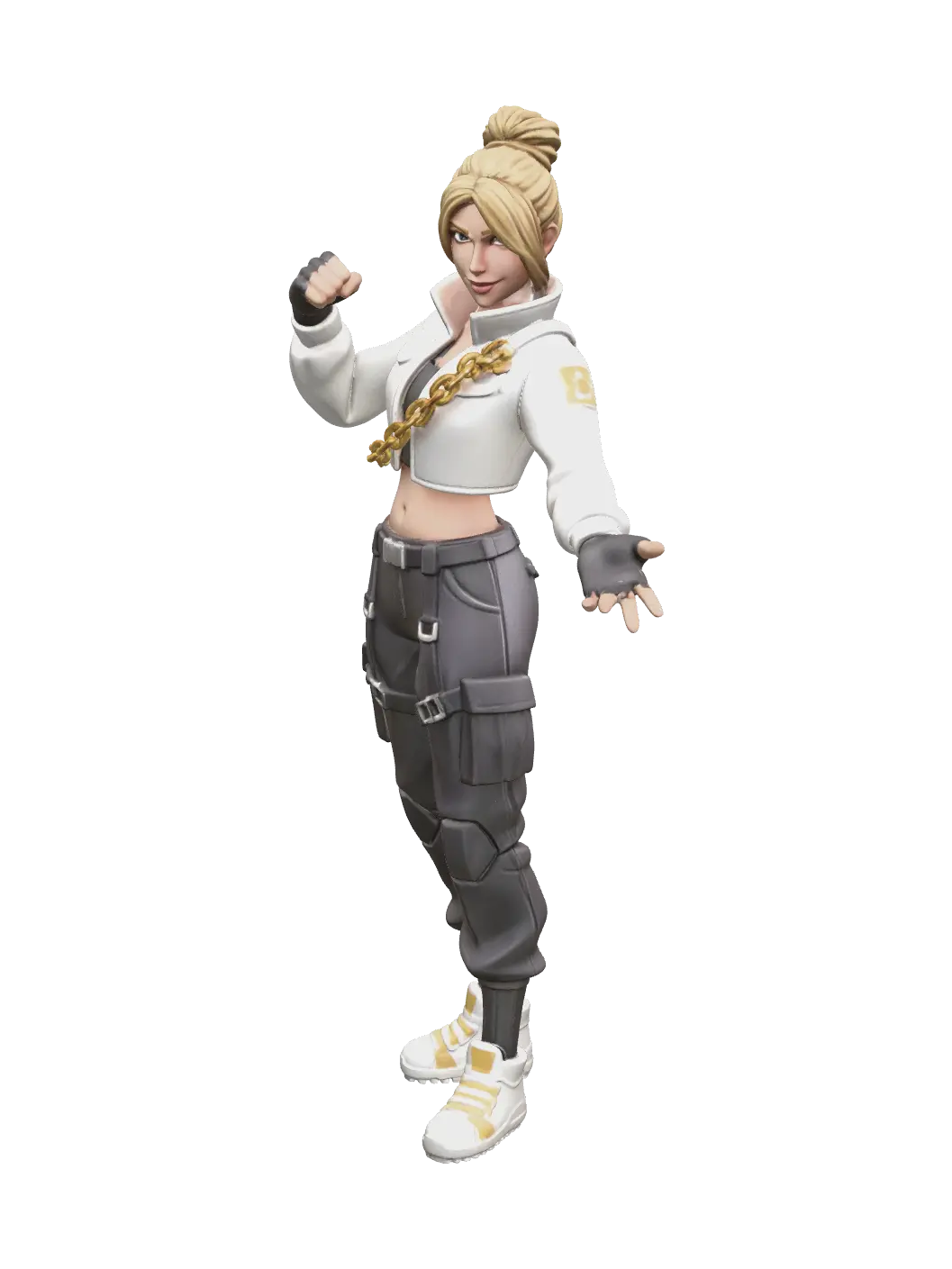 Stylized Aura Fortnite 3D model, vytvořený pomocí AI