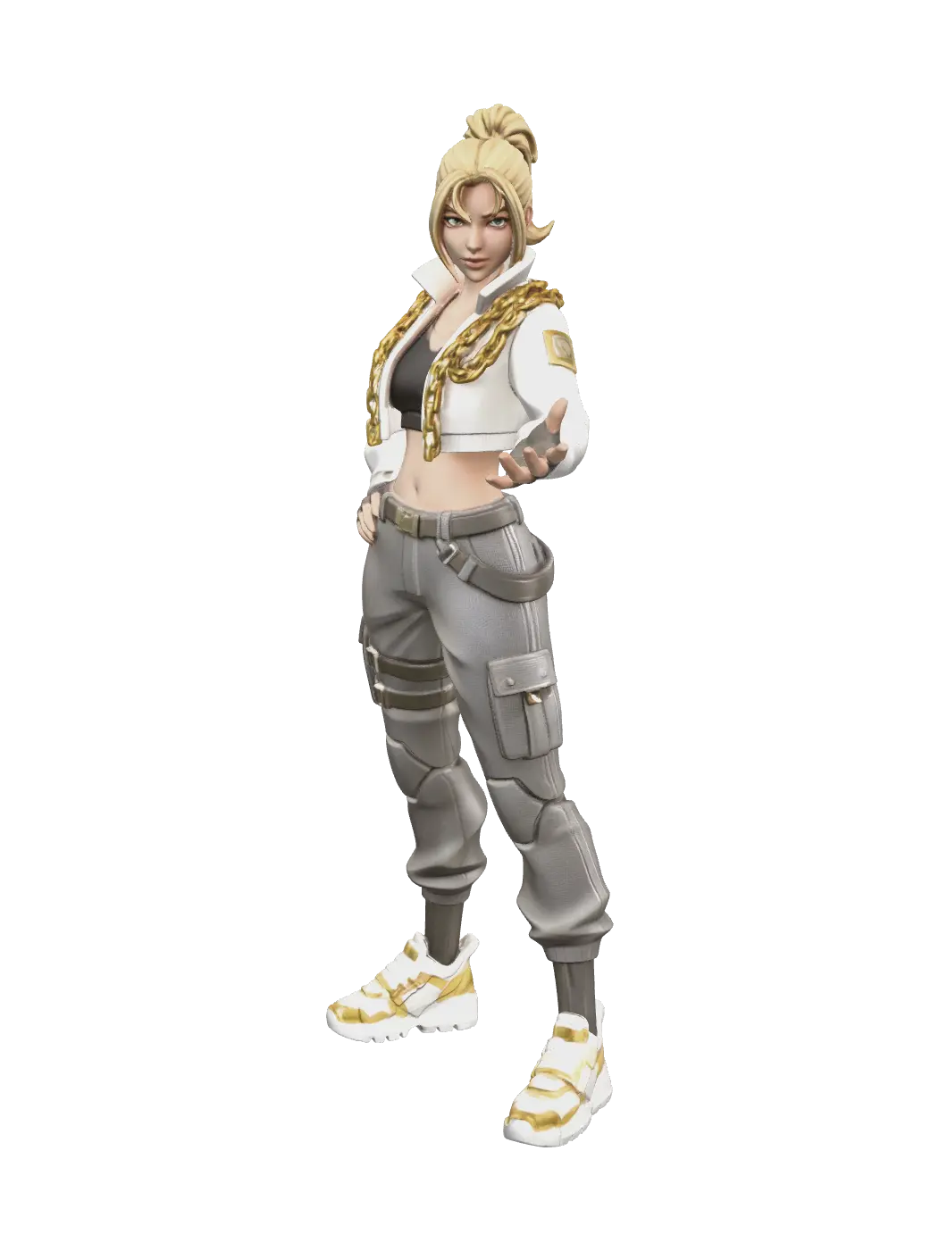 Modern Aura Fortnite 3D model, vytvořený pomocí AI