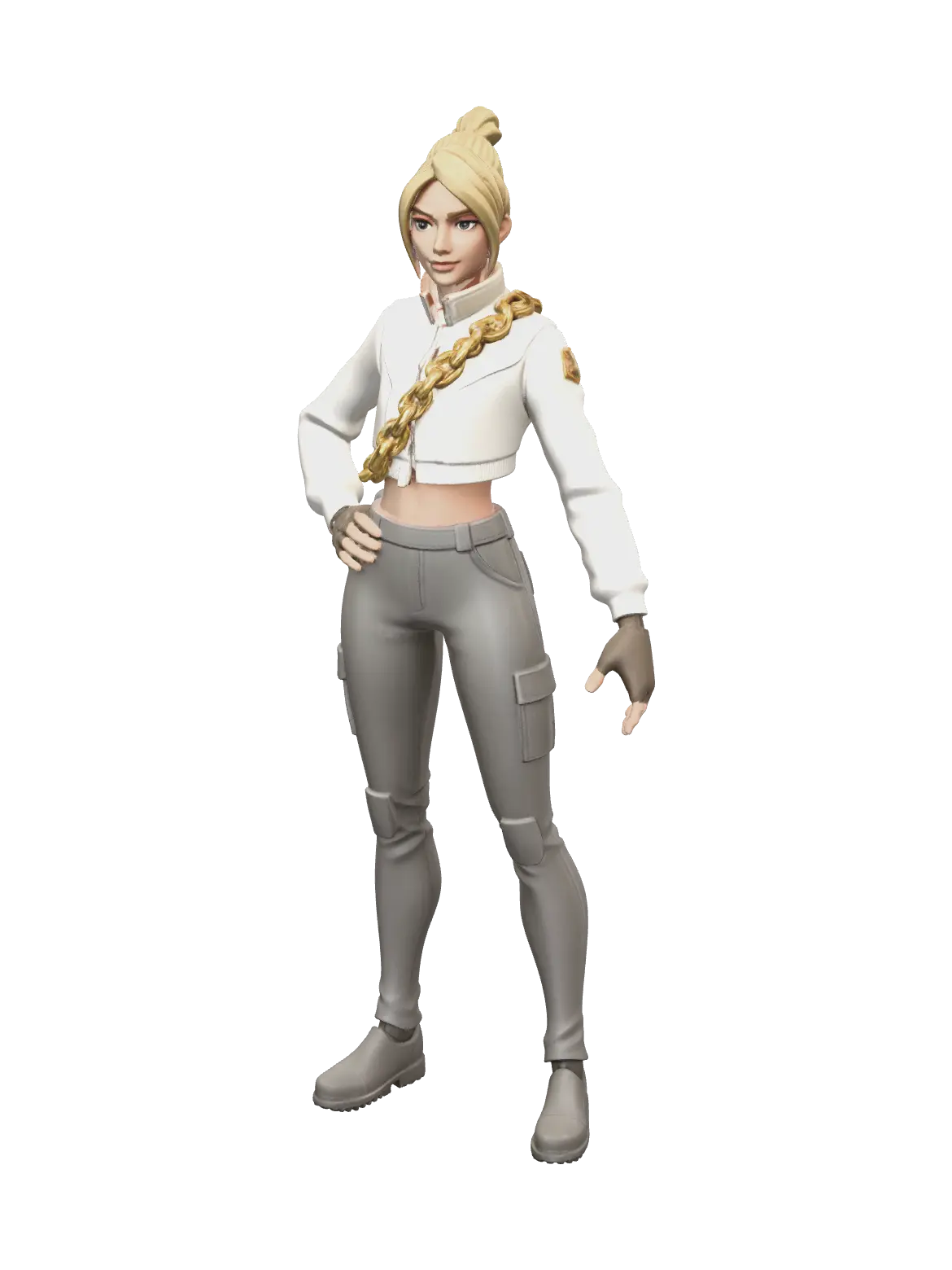Ornate Aura Fortnite 3D model, vytvořený pomocí AI