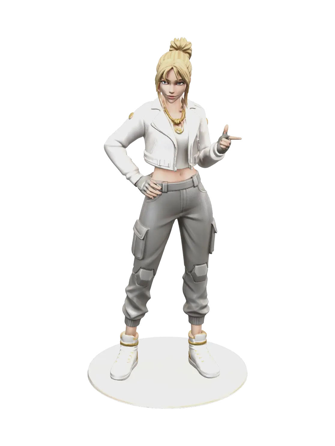 Weathered Aura Fortnite 3D model, vytvořený pomocí AI